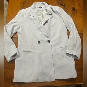 FORE Women's‎ Light Purple Linen Blend Oversized Button Blazer Size Medium